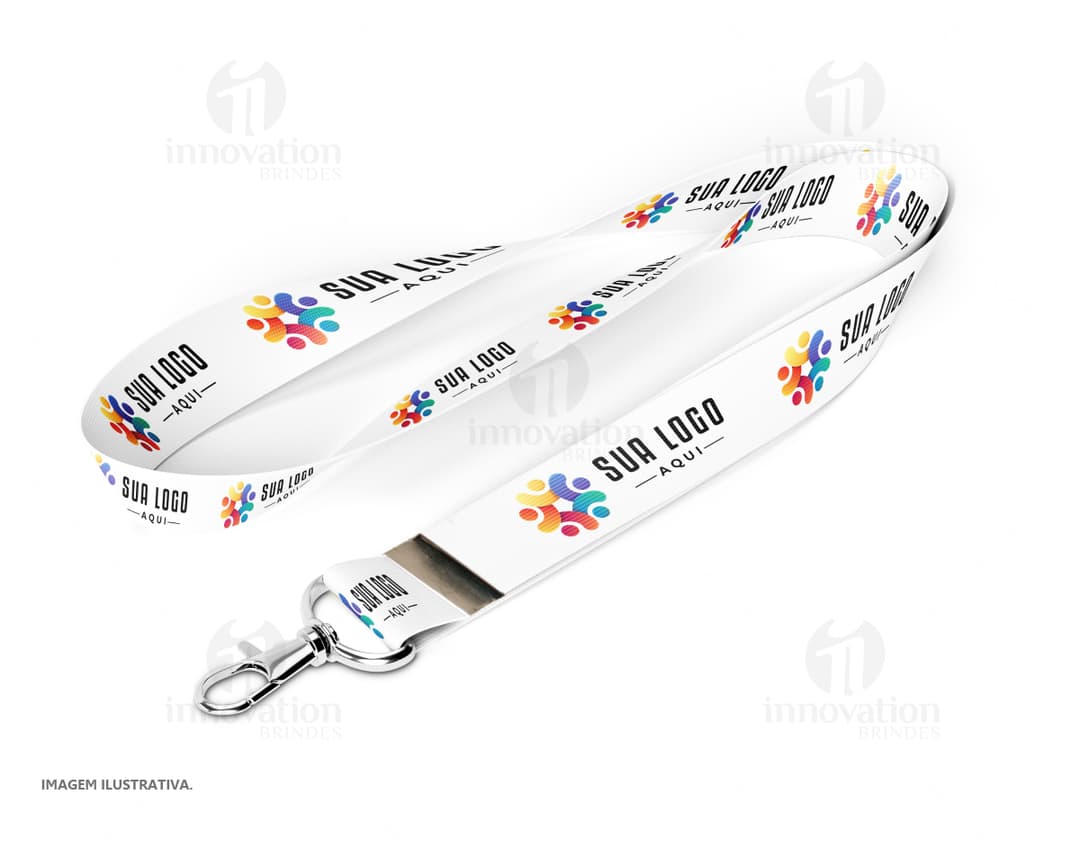 Cordão para crachá com mosquetão de 85cm x 2,5, perfeito para garantir segurança e praticidade na identificação. Design moderno e colorido, ideal para eventos corporativos e feiras. Com qualidade e estilo, o cordão é a opção ideal para sua empresa. Garanta já o seu!