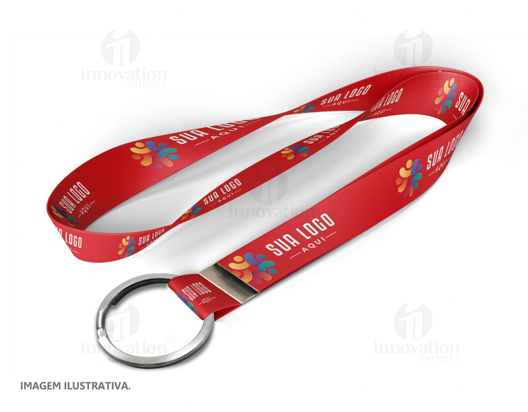 Cordão para crachá com argola em metal resistente e design moderno. Perfeito para manter seu crachá sempre visível e seguro no ambiente de trabalho. Ideal para quem busca praticidade e estilo. Garanta o seu já!