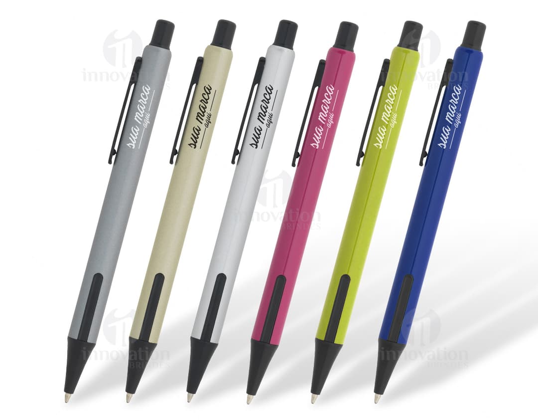 Caneta de metal - 93: Ferramenta de escrita de alta qualidade para seu negócio! Perfeita para desenho, escrita e pintura, em diversos tons vibrantes. Ideal para escola, escritório e casa. Adquira já a sua!