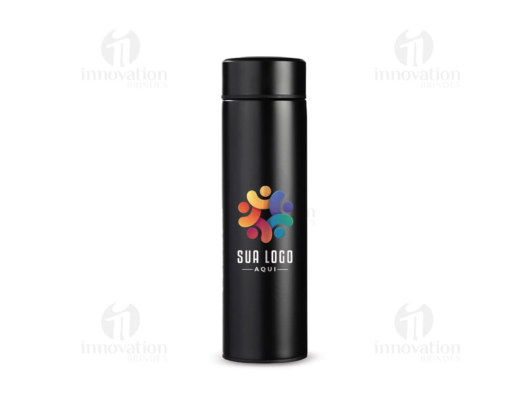 Garrafa térmica de 400ml em design elegante e transparente, feita de vidro e metal com tampa de plástico. Ideal para manter líquidos quentes ou frios por mais tempo. Perfeita para uso pessoal, cuidados com a saúde e beleza.