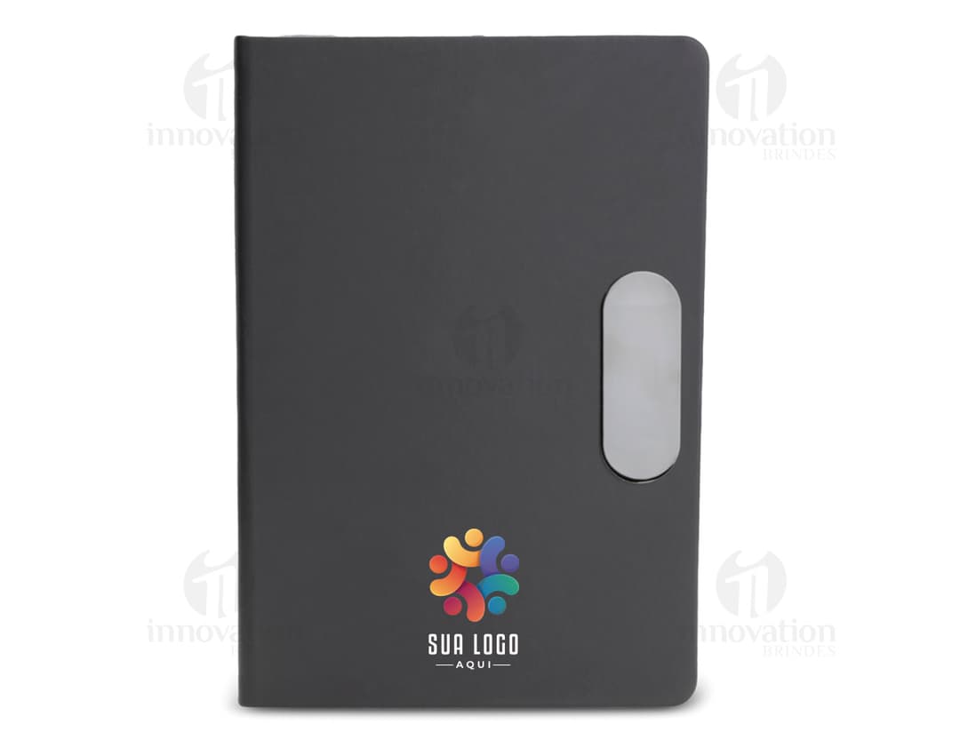 Kit escritório A5 em PU e Caneta Metalic