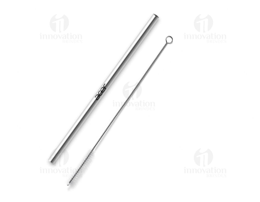 Canudo de metal prateado para escrita e desenho em papel. Ideal para escritório, negócios ou trabalhos artísticos. Design elegante e durável. Incremente sua coleção de utensílios de escrita com este item de alta qualidade.