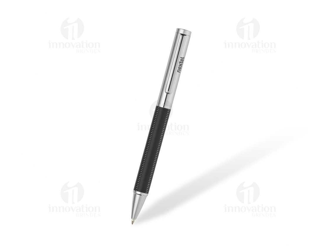 Caneta de metal esferográfica prateada - ideal para escrita suave e precisa. Perfeita para uso no escritório, na escola ou em casa. Adquira já a sua!