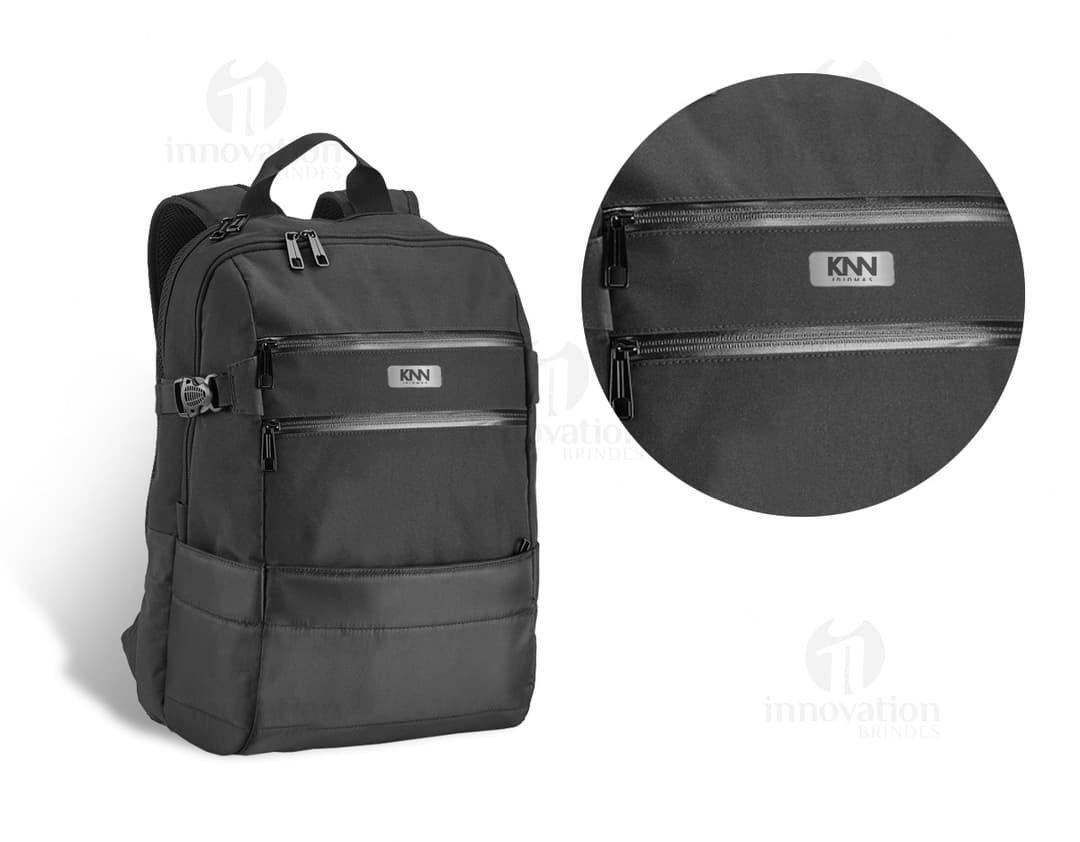 Mochila para Notebook em Couro Preto - Ideal para Viagens de Negócios. Bolsa moderna e elegante, com compartimentos espaçosos e alça resistente. Perfeita combinação de estilo e praticidade. Adquira já a sua!
