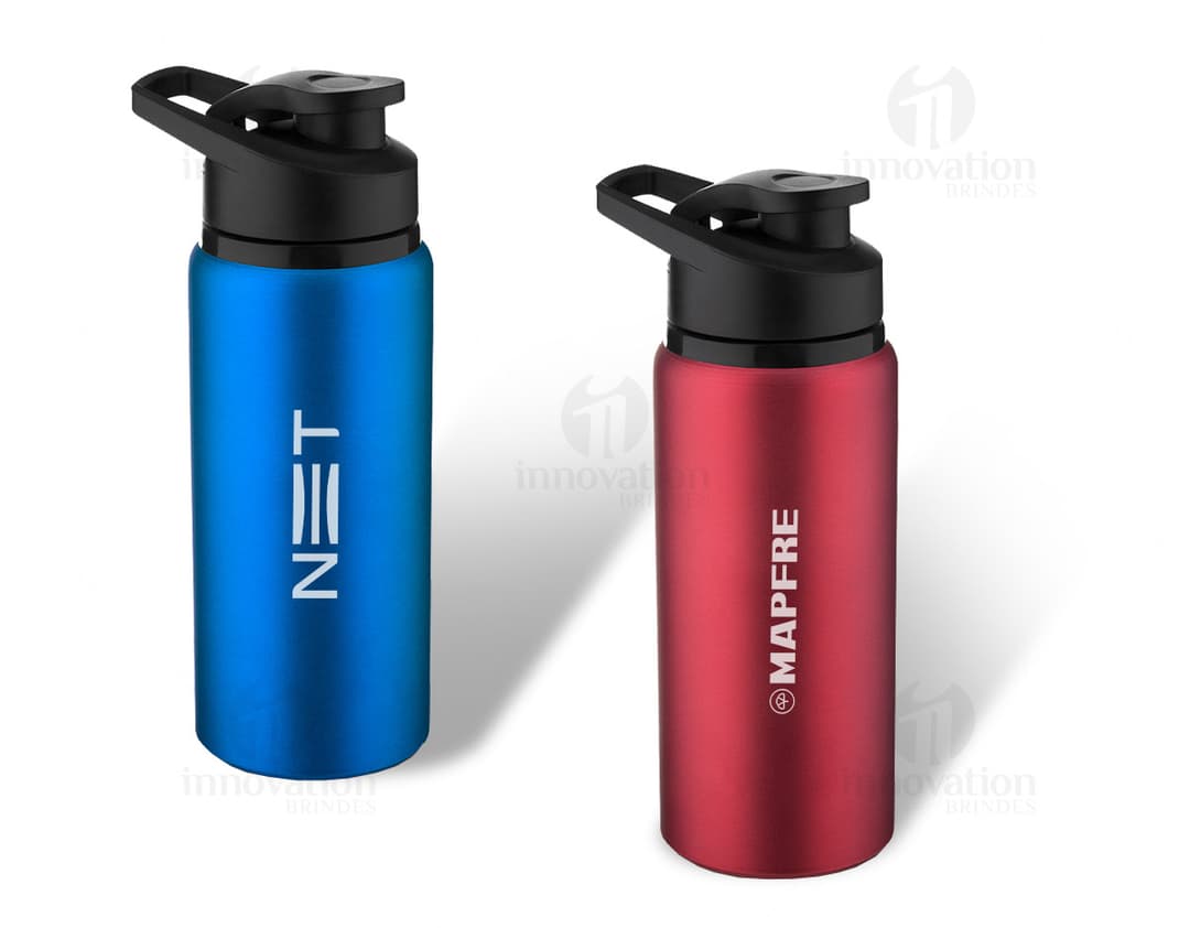 Squeeze de metal 600 ml - Garrafa de metal de 600 ml, ideal para manter sua bebida sempre fresca e hidratante. Produto de alta qualidade e durabilidade. Perfeito para a prática de esportes e atividades ao ar livre. Adquira já o seu!