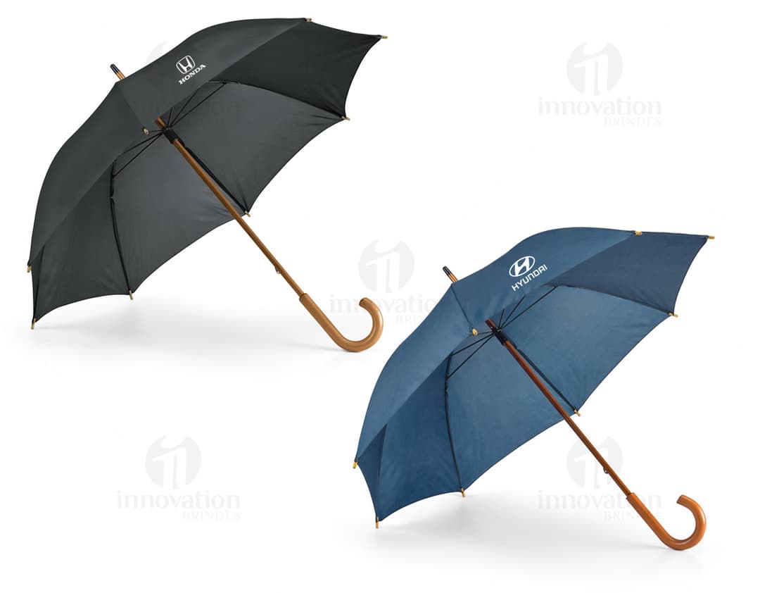 Guarda-chuva preto em nylon - Proteção e estilo em dias chuvosos! Acessório essencial para se manter seguro e seco, com design moderno e resistente. Perfeito para qualquer estação do ano. Garanta já o seu!