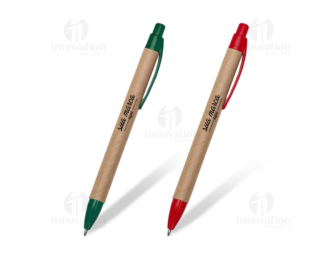 Caneta de papelão eco-friendly para escrita suave e sustentável. Ideal para uso na escola, escritório e negócios. Design criativo e durável. ¡Adquira a sua agora!