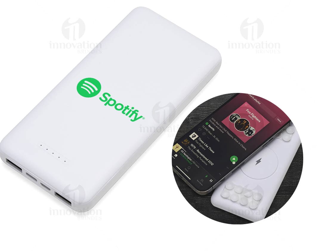 Carregador portátil de indução - Tecnologia wireless para carregar seu celular em qualquer lugar. Conexão rápida e prática, display LED indicando o nível da bateria. Ideal para uso em viagens de negócios ou no escritório. Nunca fique sem bateria novamente. Adquira já o seu!