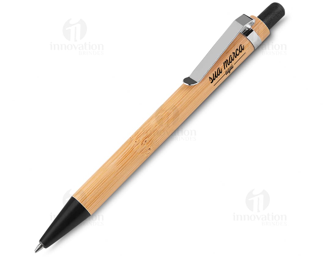 Caneta de bambu eco-friendly perfeita para escrita suave e confortável. Ideal para uso escolar, no escritório ou em casa. Feita de bambu sustentável, possui ponta afiada de aço inoxidável e borracha para apagar. Escreva com estilo e consciência ambiental!