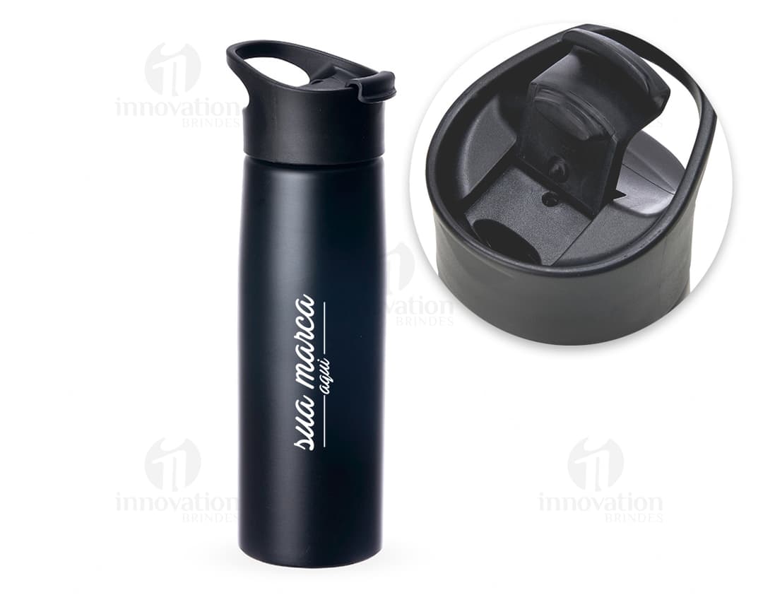 Grenade-shaped aluminum squeeze bottle with matte finish and handle, suitable for storing liquid products like oil, lotion, or beverage.