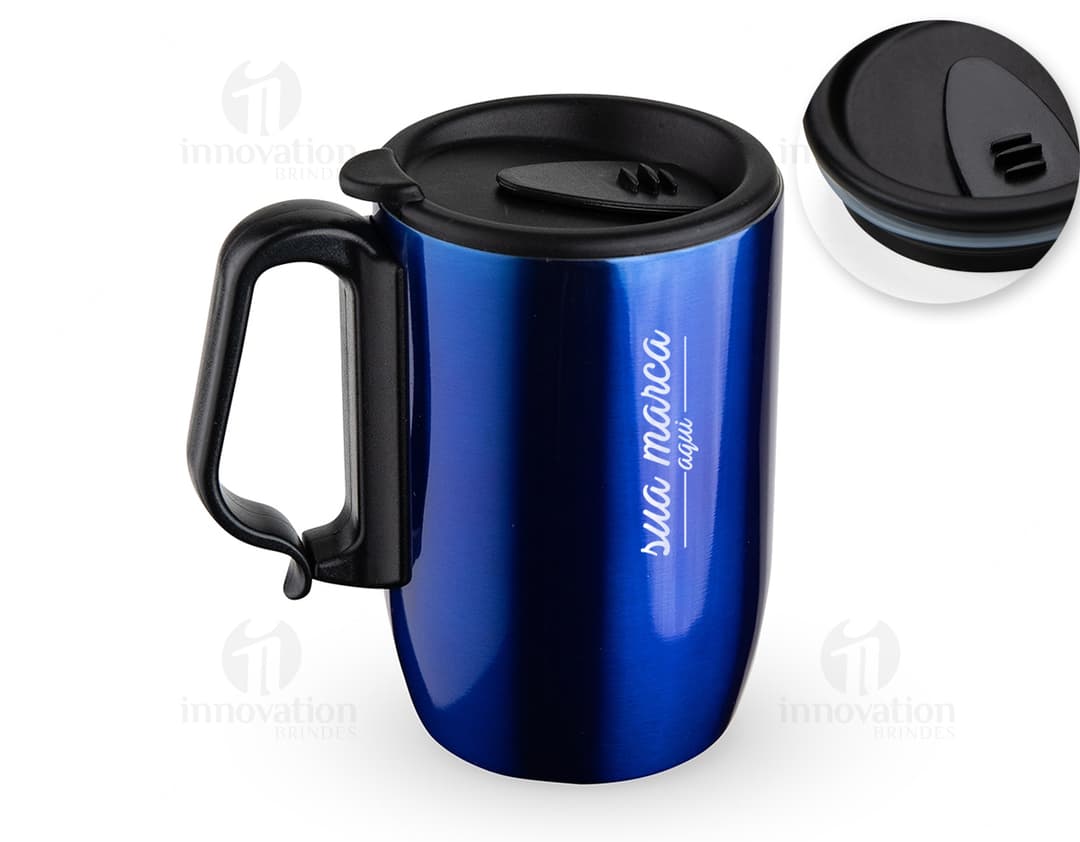 Caneca Inox 400ml - Ideal para desfrutar da sua bebida favorita, esta caneca de inox de alta qualidade é perfeita para café, chá ou água. Com um design moderno e resistente, é o complemento perfeito para a sua cozinha. Garanta já a sua!