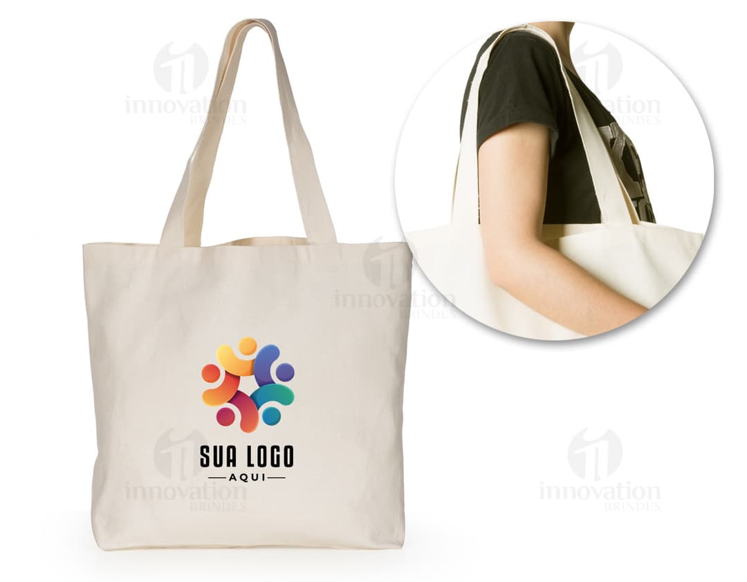 Sacola de Algodão G - Ideal para compras, esta sacola de algodão é versátil e elegante. Perfeita para quem busca estilo e praticidade. Garanta a sua agora!