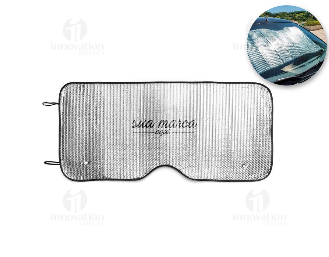 Protetor solar para carros duplicado - Proteja seu veículo do sol com estilo e elegância. Este acessório de metal e couro é o item ideal para garantir a proteção e cuidado do interior do seu automóvel. Mantenha sua saúde, proteja seu patrimônio e adicione um toque de personalidade ao seu carro com este protetor solar exclusivo. Adquira já o seu e desfrute de conforto e segurança em cada viagem.