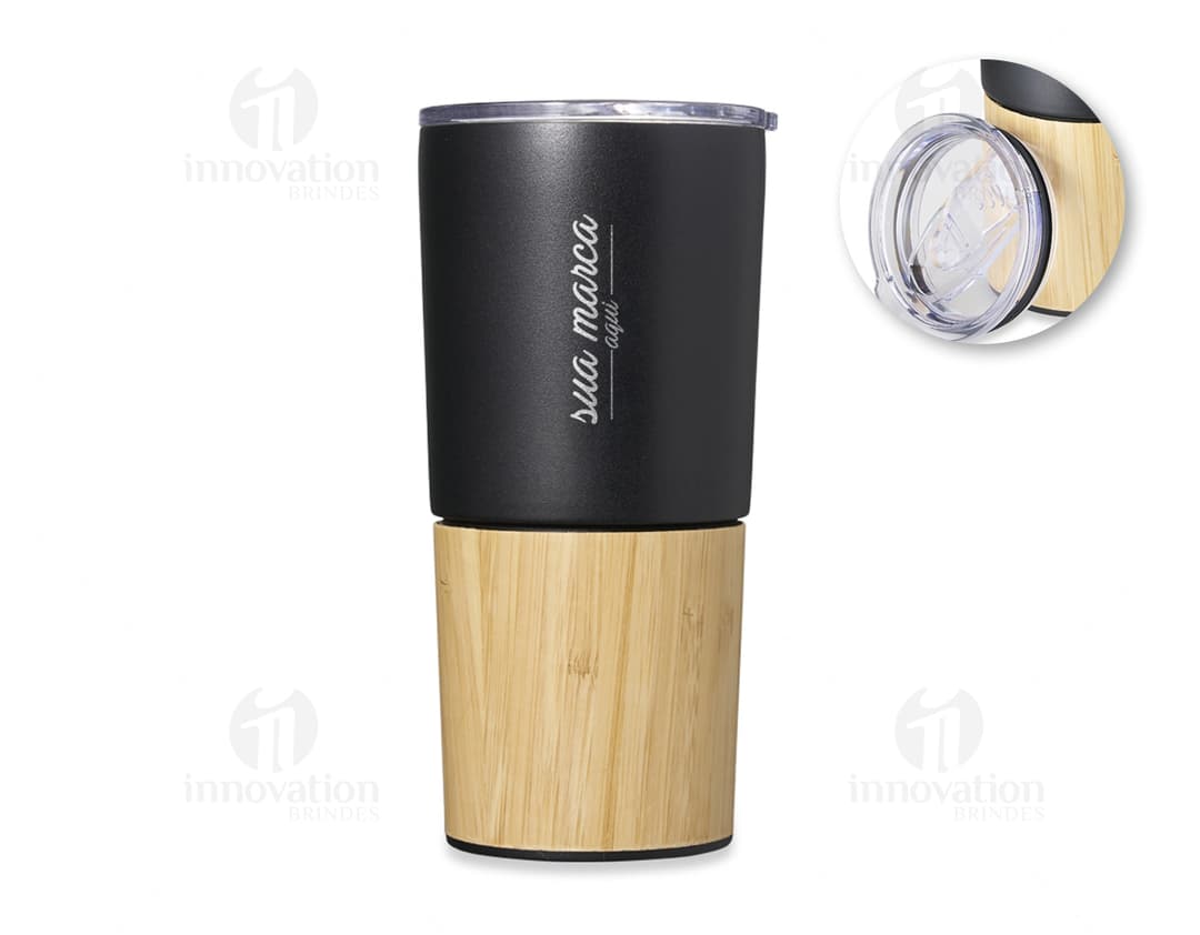 Copo térmico de bambu 600ml: mantenha sua bebida favorita sempre na temperatura ideal. Ideal para levar para o trabalho, academia ou passeios. Design elegante e sustentável, perfeito para quem se preocupa com o meio ambiente. Adquira já o seu!
