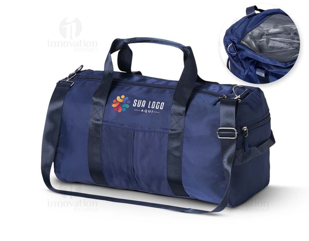 Bolsa esportiva de poliéster 35 litros - Moderna e estilosa, perfeita para suas viagens e momentos casuais. Com alças ajustáveis e amplo espaço de armazenamento, essa bolsa é ideal para quem busca praticidade e elegância. Adquira a sua agora e esteja sempre preparado para qualquer aventura!
