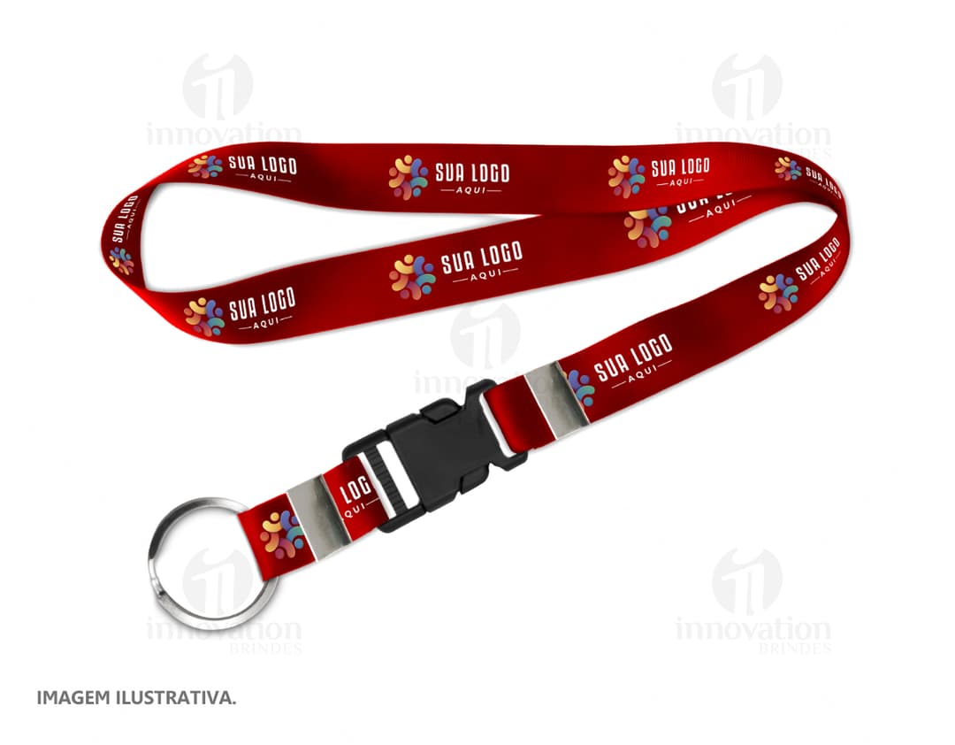 Cordão com fecho de mochila e argola de alta qualidade, perfeito para personalização! Ideal para identificação de objetos ou como brinde corporativo. Adquira já o seu e destaque-se com praticidade e estilo. Garanta o seu cordão personalizado agora mesmo!