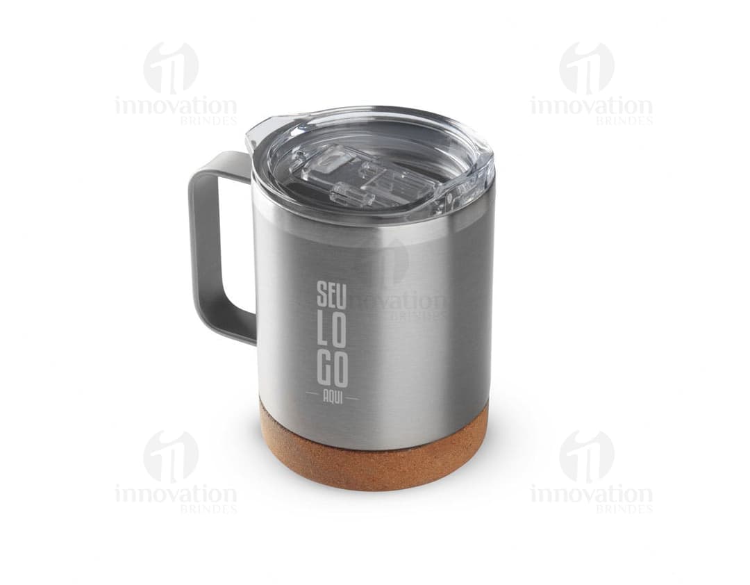 Caneca térmica 350ml preta de metal para café quente. Perfeita para manter sua bebida favorita quentinha por mais tempo. Ideal para o seu café da manhã ou para levar para o trabalho. Adquira já a sua!