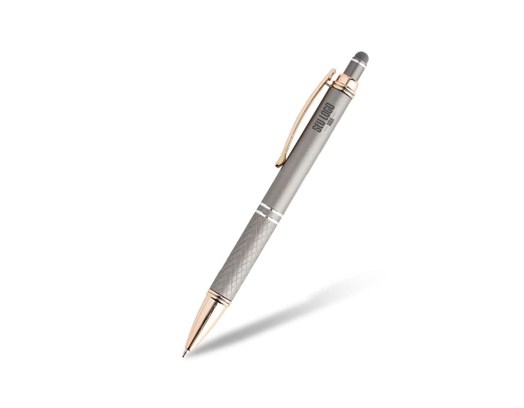 Caneta metal touch elegante e prática para assinar documentos e fazer anotações. Ideal para uso no escritório ou na escola. Garanta a sua!