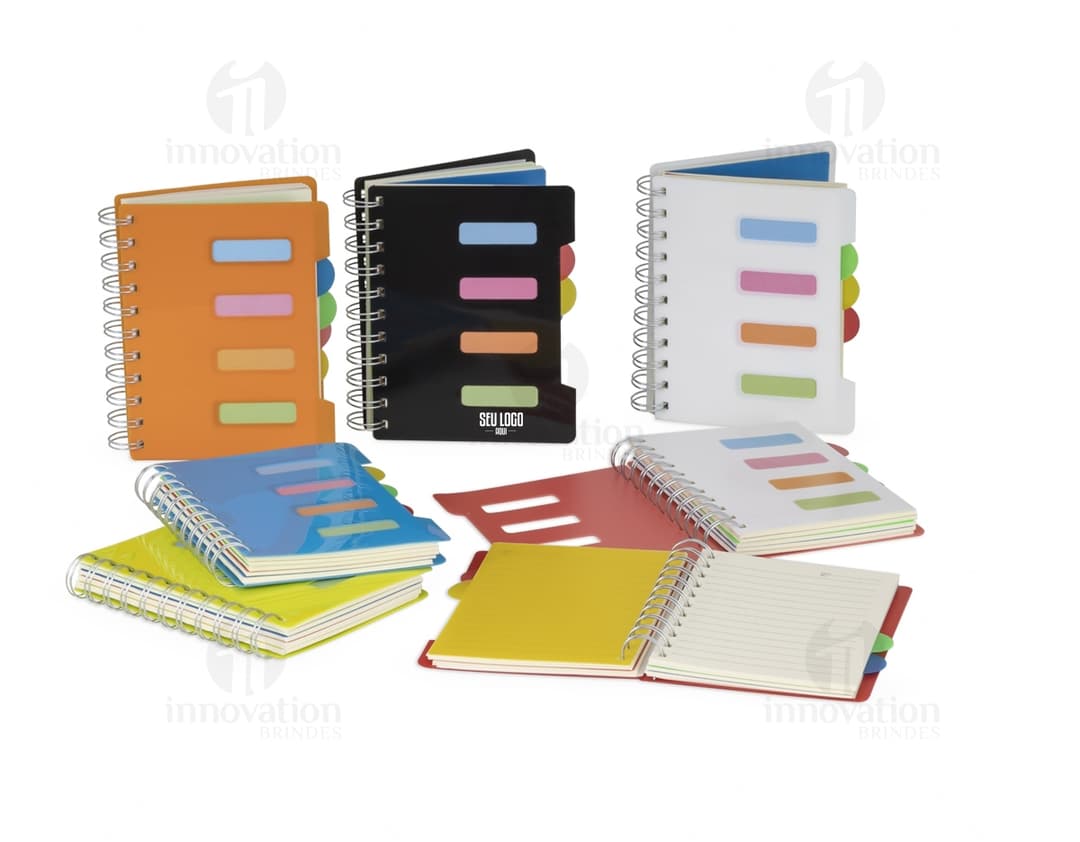 Caderno Pequeno com Divisórias - Organize seu dia a dia com praticidade e estilo! Ideal para business, office, estudo e organização. Garanta já o seu!