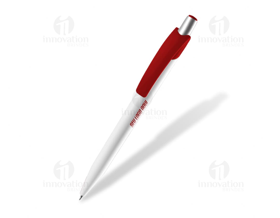 Caneta plástica preta para escrita - objeto de escritório essencial para trabalho e estudos. Design moderno e leve, perfeito para usar no dia a dia.