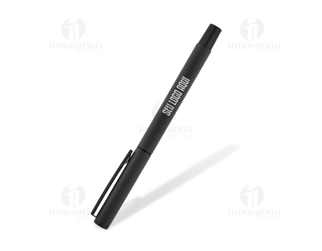 Caneta em alumínio premium de alta qualidade, ideal para presentear clientes e colaboradores. Personalize com sua marca e impressione! Adquira já a sua.