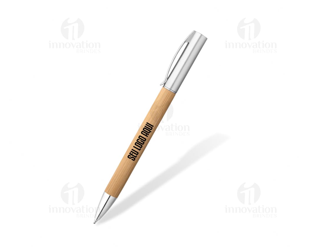 Caneta em bambu, perfeita para escrita suave e sustentável. Ideal para seu escritório, escola ou negócios. Adquira já a sua! Eco-friendly e elegante.