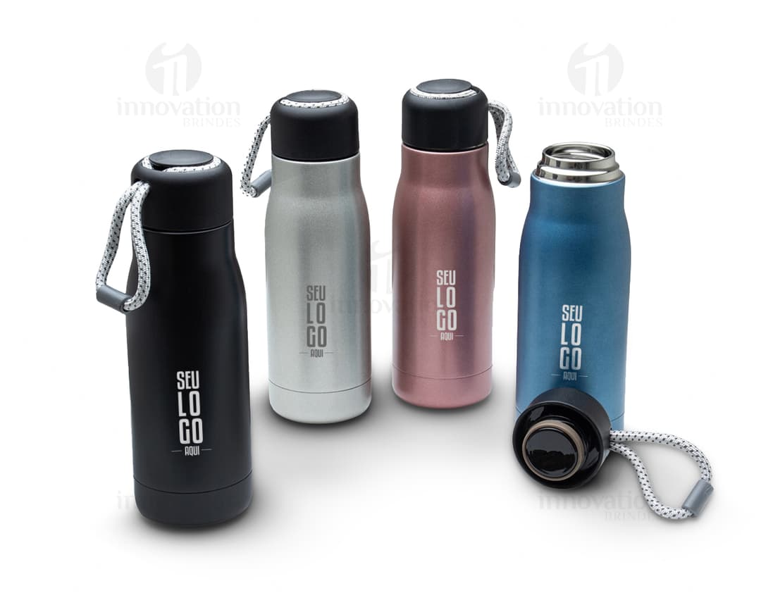 Garrafa térmica 420ml para manter suas bebidas favoritas na temperatura ideal. Feita com material de alta qualidade, ideal para levar para o trabalho, academia ou viagens. Mantenha-se hidratado(a) com estilo e praticidade!