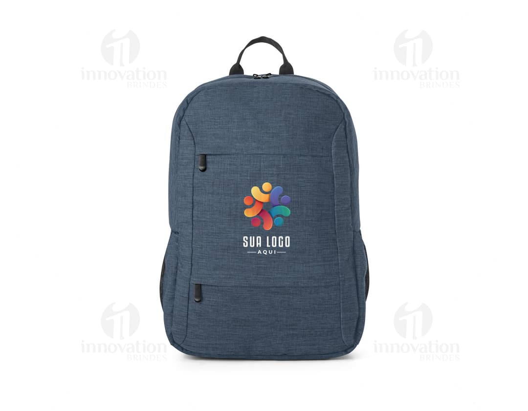 Mochila notebook portátil 300D reciclado preta feita de couro, com alça de mão, alça de ombro, zíper, bolso e compartimentos para armazenamento. Ideal para viagens, negócios e aventuras. Elegante e moderna.