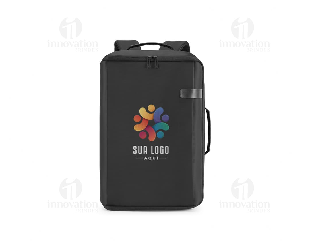 Mochila para Notebook Premium preta e moderna, com espaço para laptop e acessórios eletrônicos. Ideal para uso no escritório, em viagens ou no trabalho em casa.