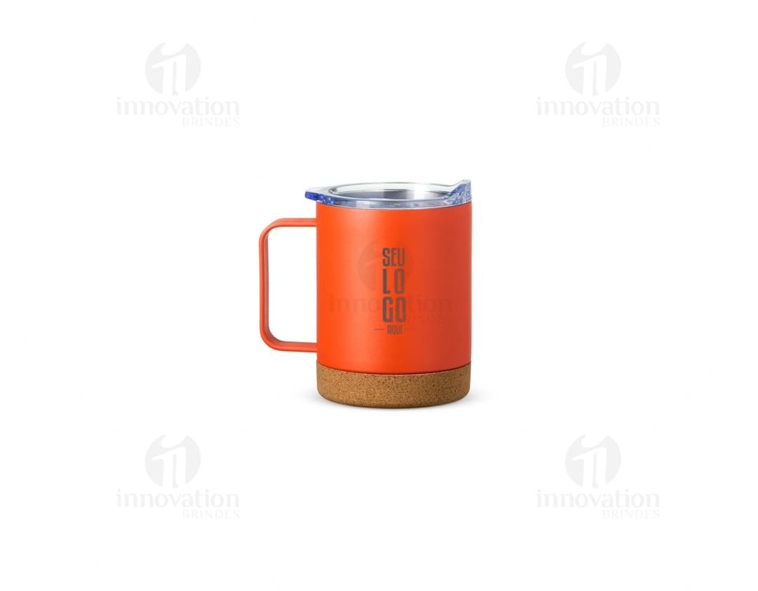 Caneca Térmica com Cortiça de 400ml.