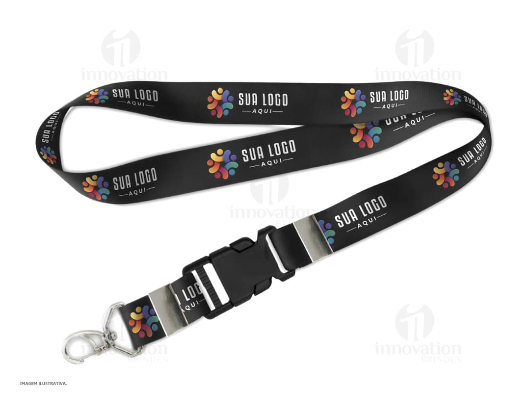 CORDÃO 85X1,5CM COM FECHO E MOSQUETE    