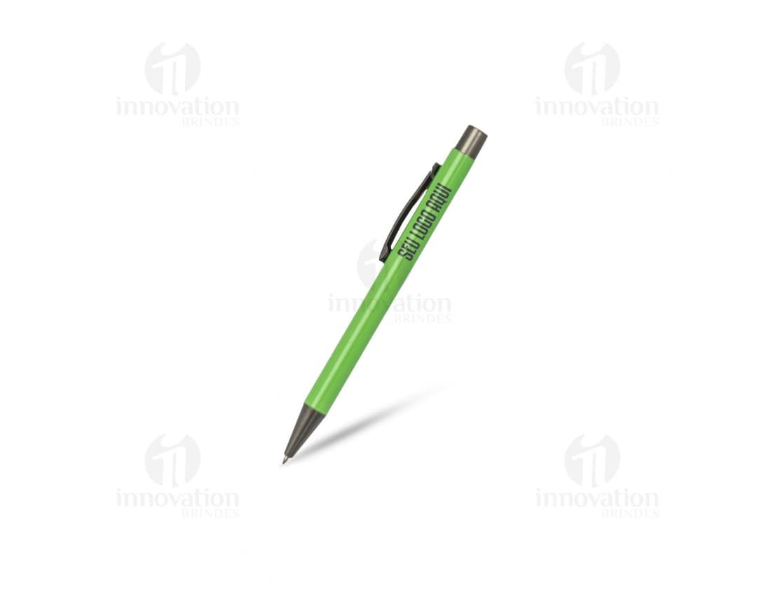 Caneta Metal 1.0mm em cores vivas e vibrantes sobre um fundo branco. O design moderno e elegante do instrumento de escrita é ideal para uso em escritório, escola ou negócios. O traço preciso e a ponta de 1.0mm garantem um resultado limpo e profissional em qualquer tipo de papel.