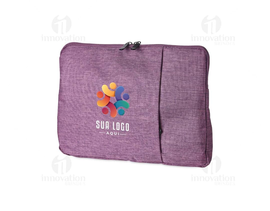 Pasta para Tablet 12,4 preta e moderna, feita de couro, com alça e zíper. Possui design elegante e é ideal para transportar seu tablet com estilo e segurança.