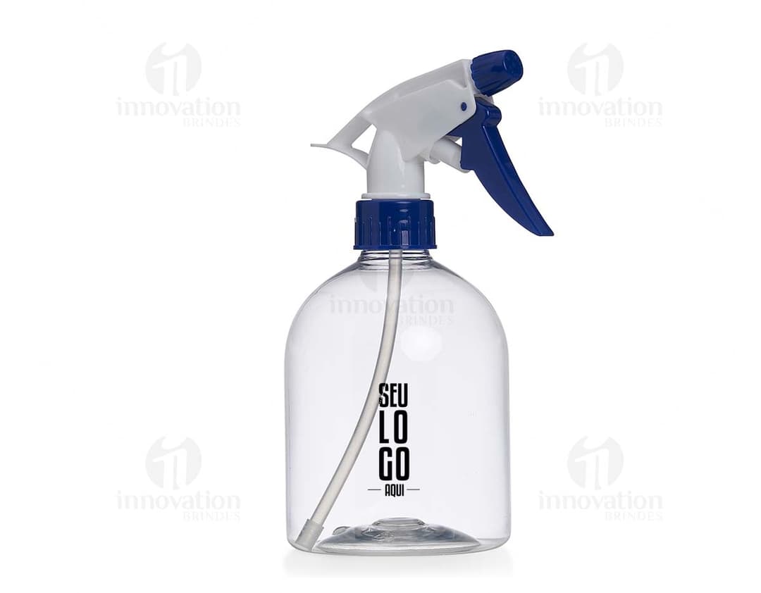 Frasco plástico de 500ml transparente com tampa rosqueável.