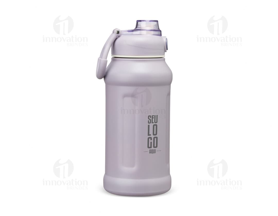 Garrafa Térmica Com Alça 800ml em fundo branco.