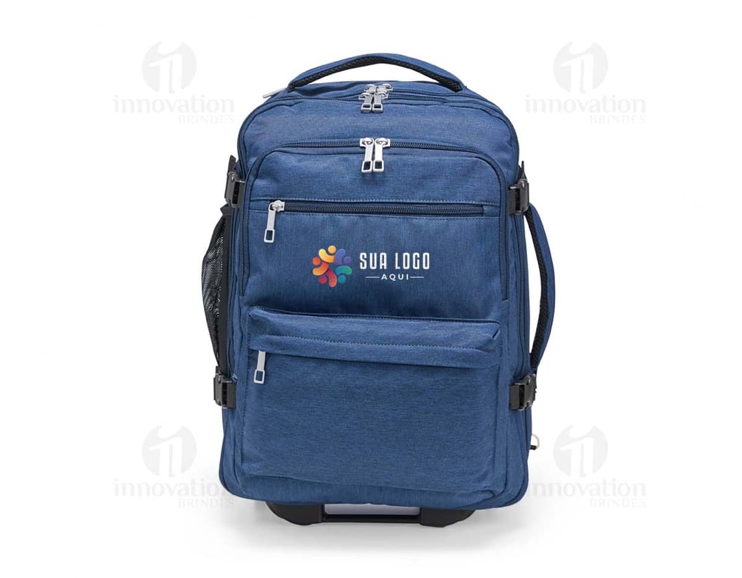 Mochila Poliéster 17 Litros em cor cinza, ideal para transportar objetos e pertences com espaço interno amplo e alças acolchoadas para maior conforto ao carregar.