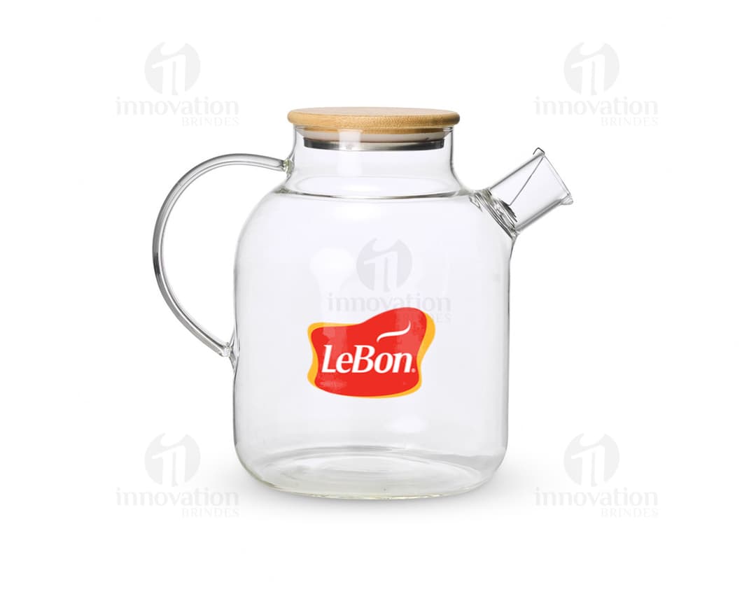 Chaleira de vidro resistente ao calor borossilicato.