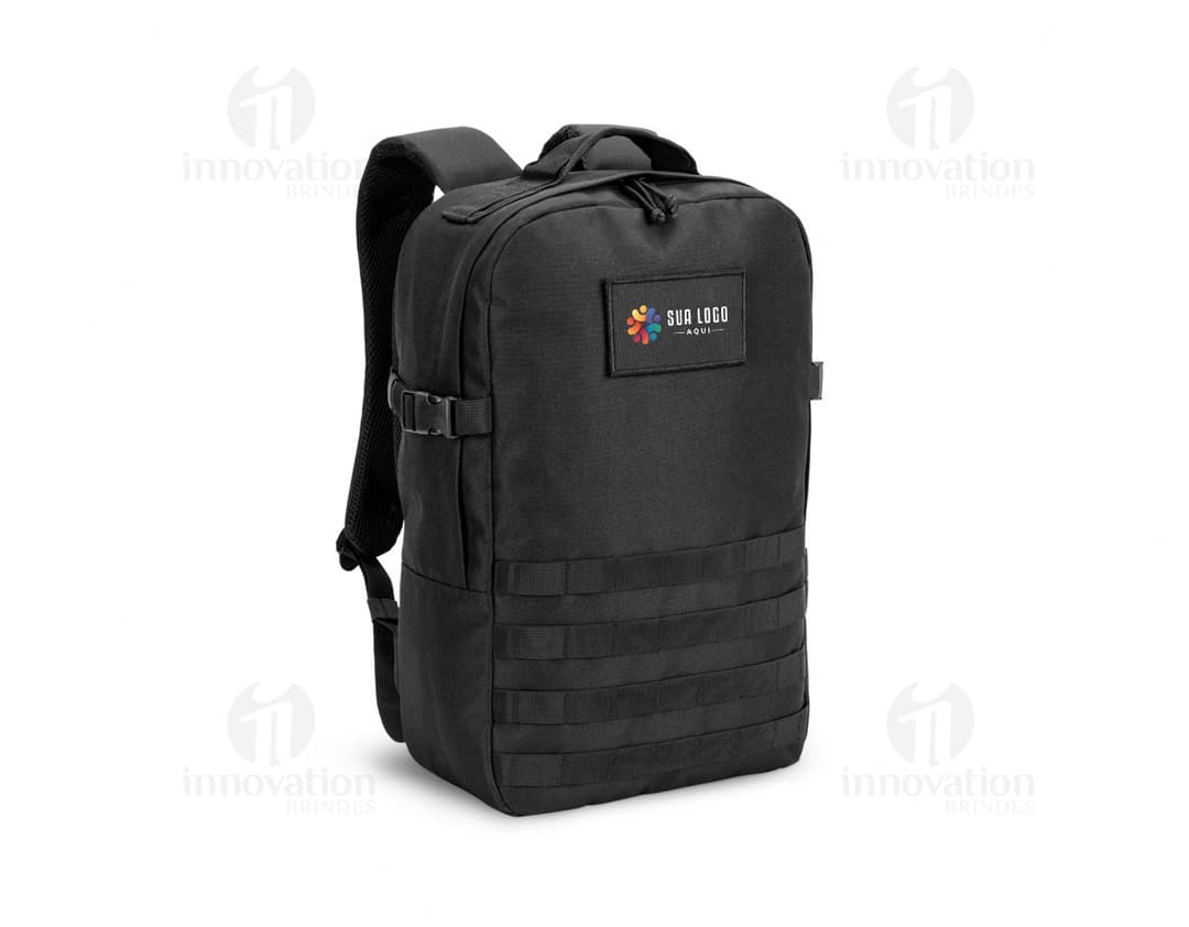 EDINBURGH BPACK Mochila estilo militar em poliéster reciclado 600D de alta densidade com bolso para notebook 173 21 L