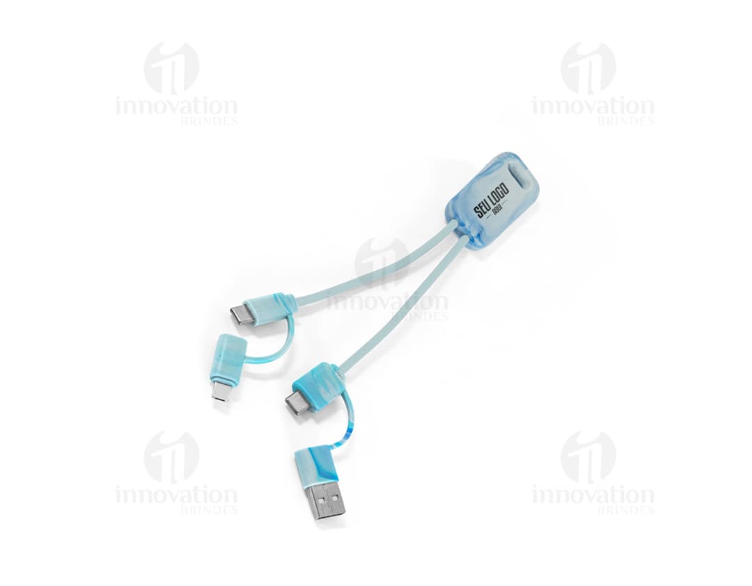 BERNERS Cabo USB superrápido 6 em 1 em PET 100 reciclado permite a tranferência de dados