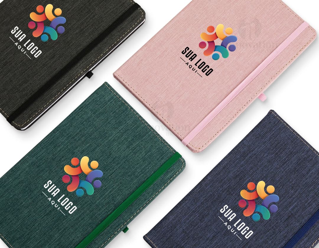 CADERNETA CAPA LINHO C PAUTA