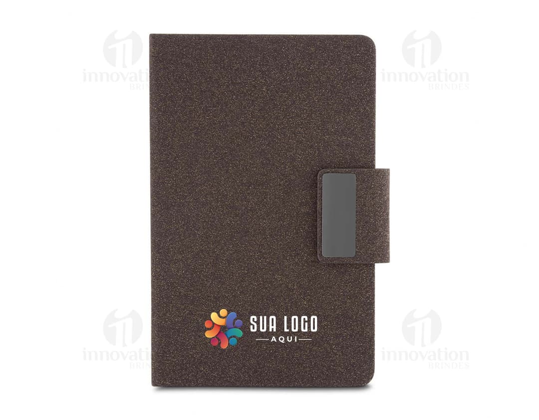 Caderno em PU e fibra de café ou chá