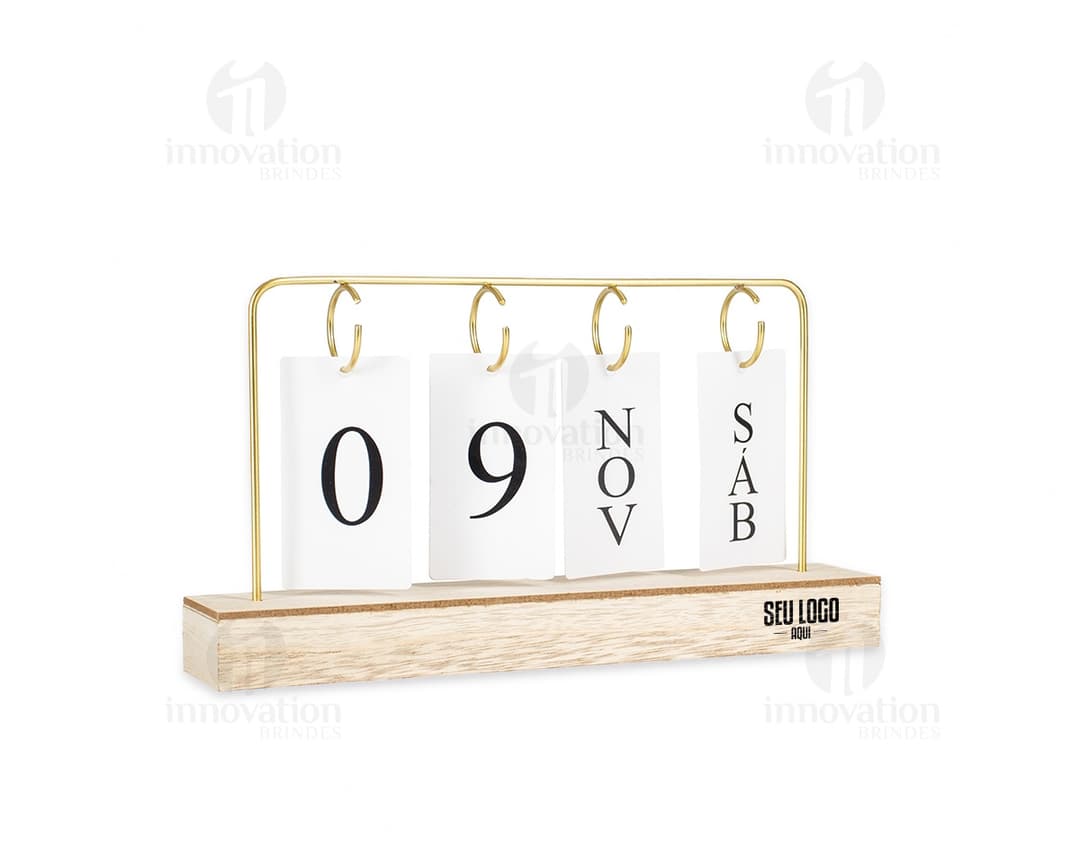 CALENDÁRIO PERMANENTE MDF COM ALÇA DE FE