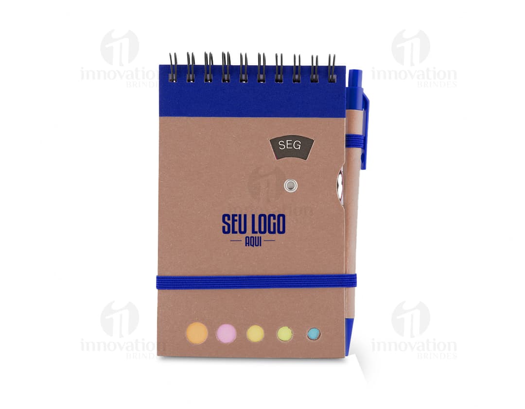 Mini caderno com caneta