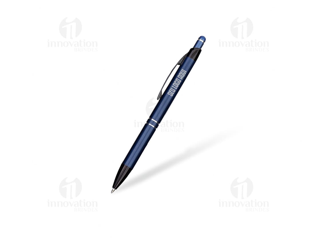 Caneta de metal com ponta de toque, ideal para escrita em papel, documentos e notas. Possui design elegante e detalhes em prata, proporcionando um estilo sofisticado. Perfeita para uso no escritório, escola, trabalho ou estudo. A caneta é leve, durável e fornece uma escrita suave e precisa.