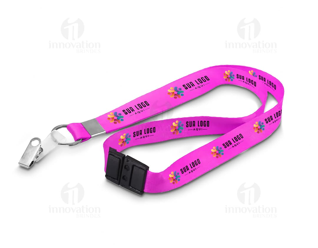 Cordão de 85x2cm com trava de segurança e jacaré.